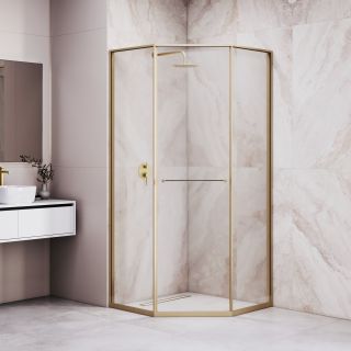 Душевой уголок RGW SV-82Gb "L" 33328200-16L 100x100 см брашированное золото